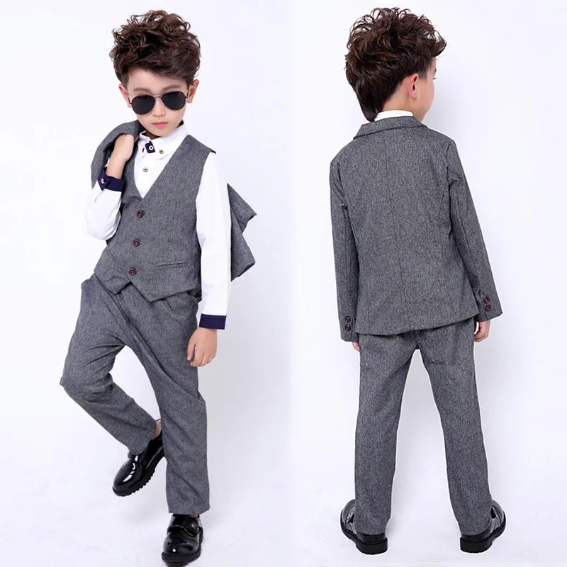 2022 деловой костюм детский блейзер из 3 предметов жилет Штаны Костюмы для свадьбы
