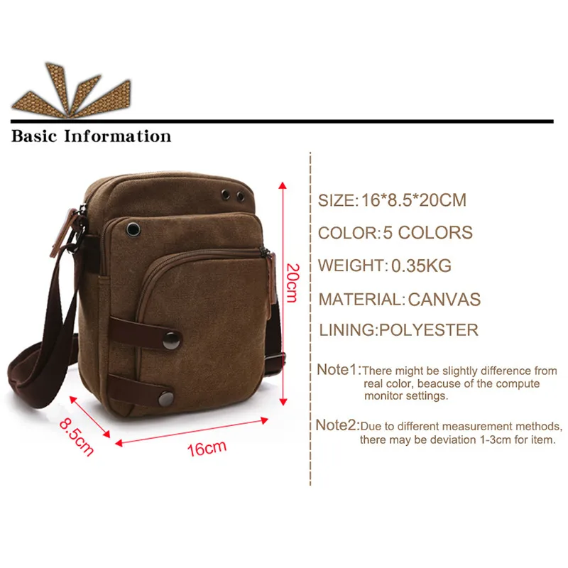 

To Hiking Bag Shoulder Canvas Vintage Crossbody Pocket With Man Bags 2020 Small Short Men For Phone Travel