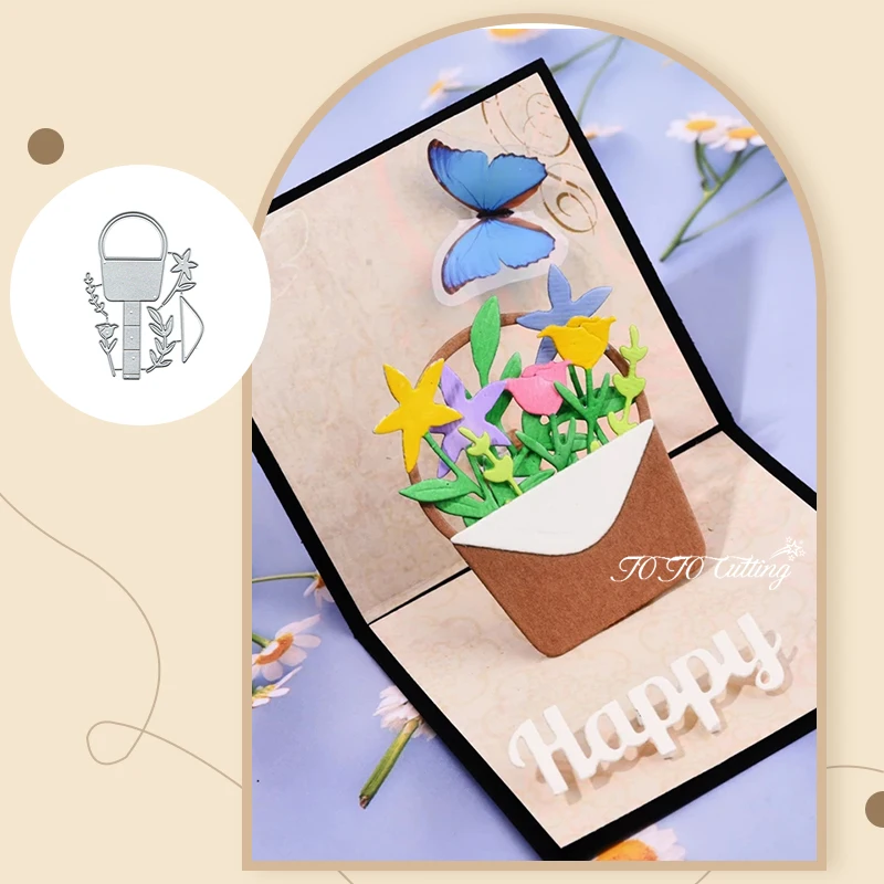 

Вырубные штампы, цветочная корзина, скрапбукинг, рукоделие, вырезание, тиснение, сделай сам, декоративный альбом, поздравительная фотографи...