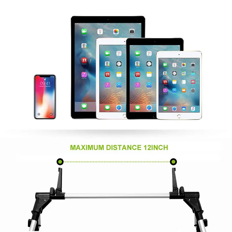 Фото Регулируемая подставка для планшета, штатив-держатель для iPAD Pro 12,9 Samsung из алюминиевого сплава, гибкая Масштабируемая напольная подставка №4