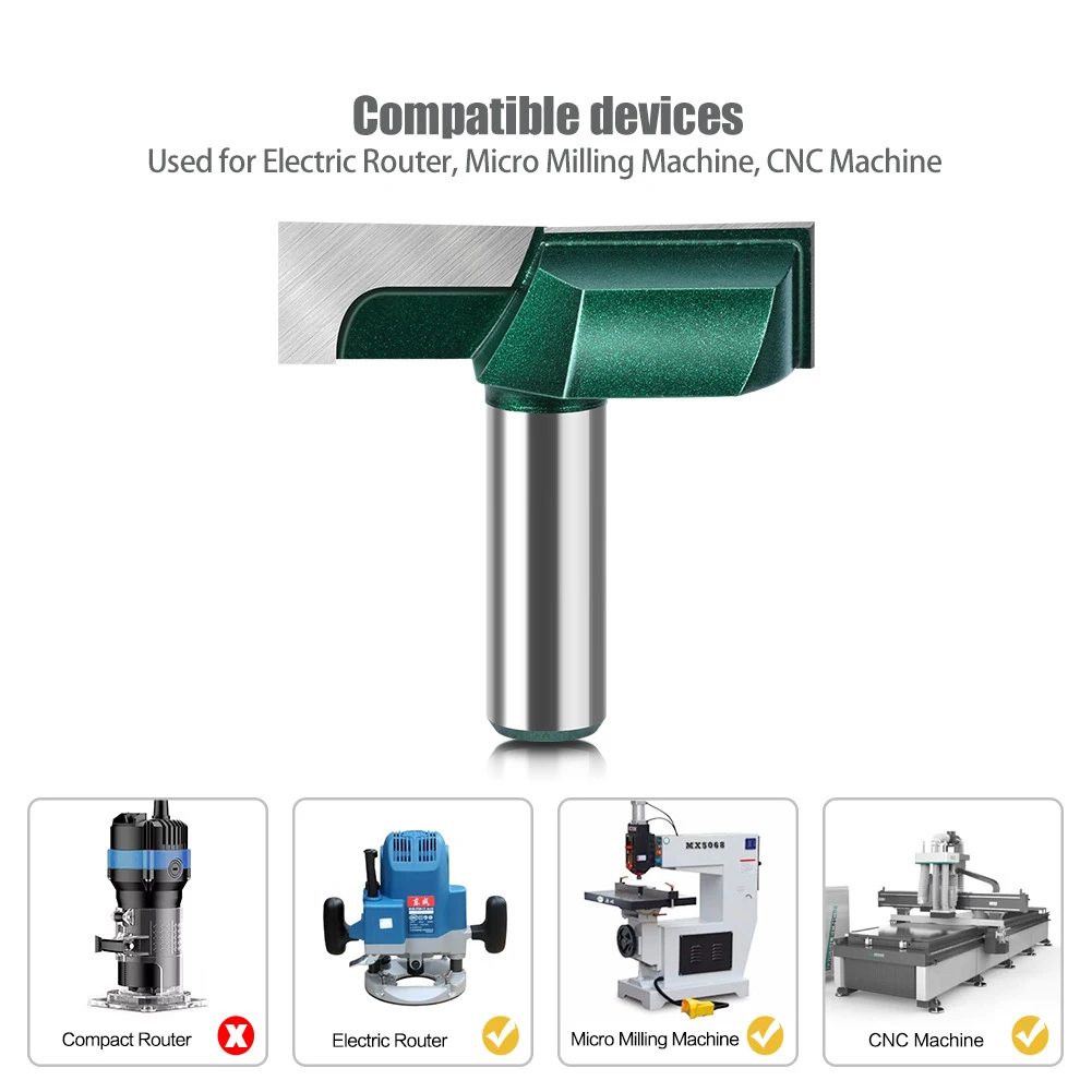 1/2 дюйма 12 мм хвостовик для очистки нижней части фрезы диаметр резки строгального