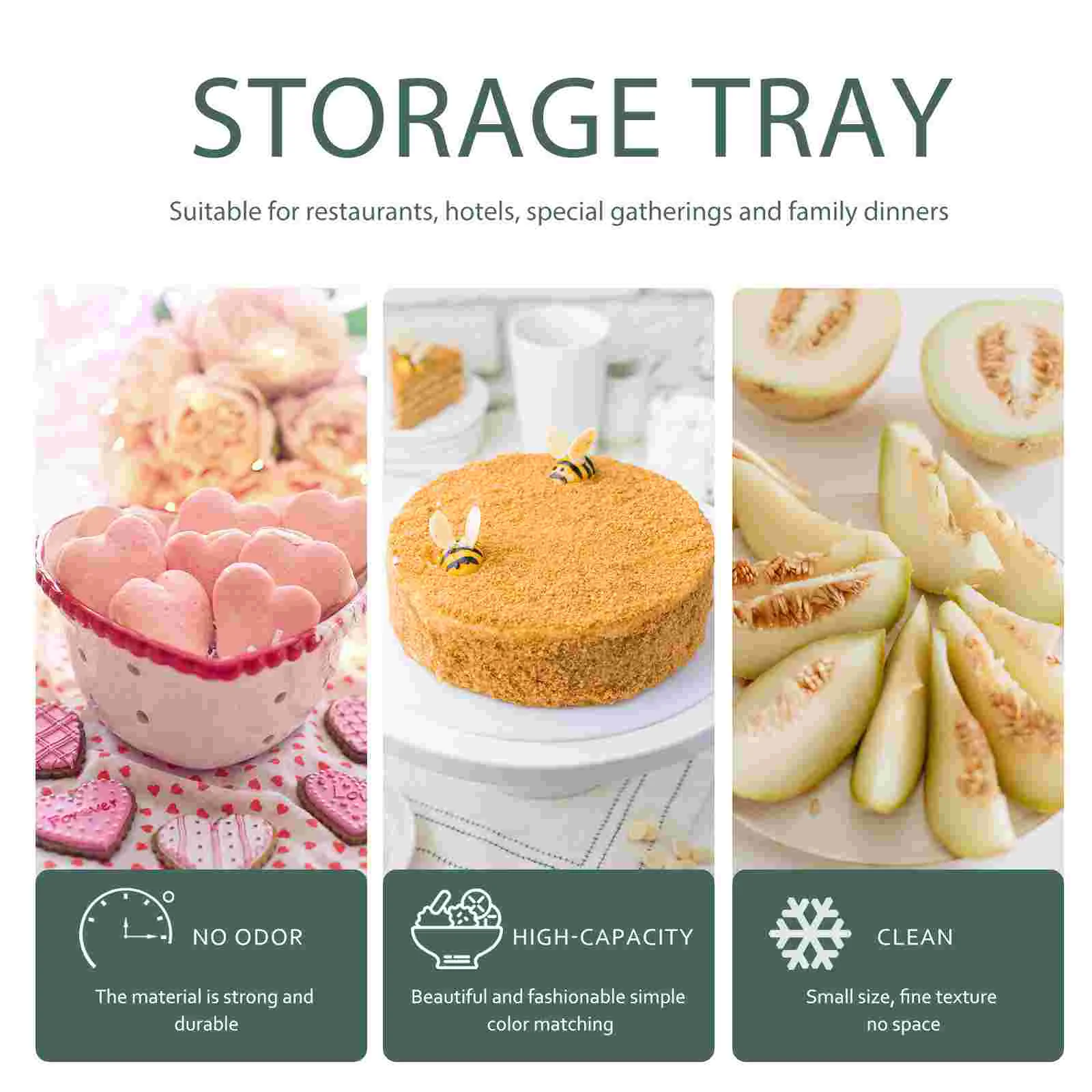 Меламиновый сервировочный поднос черная тарелка столовые приборы для закусок