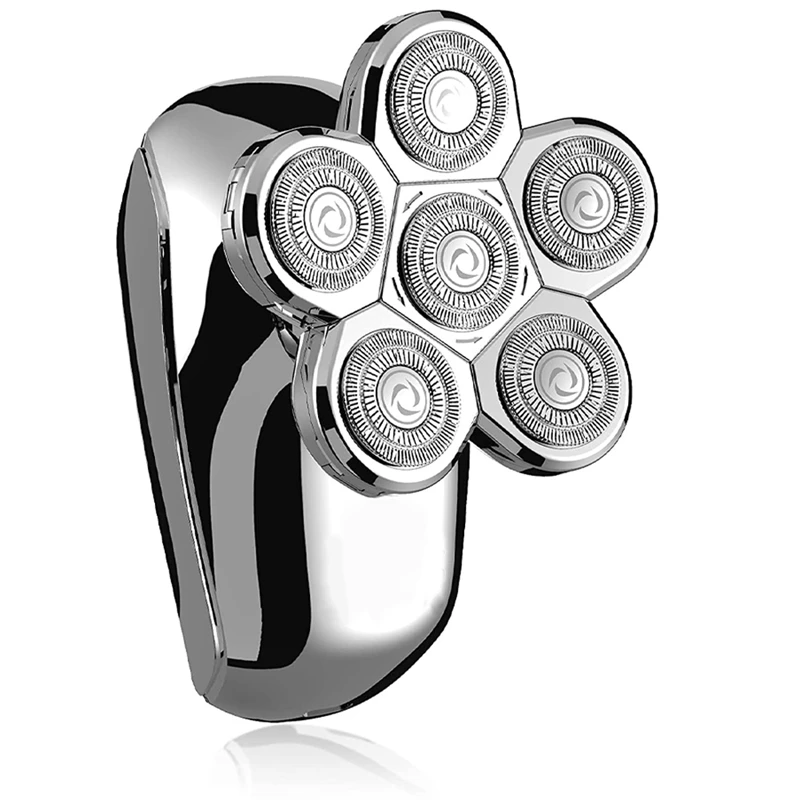 

Electric Shaver Upgrade 5-In-1 Wireless LED IPX7 Waterproof Dry & Wet Rotating With Beard Scissors Type C Charging