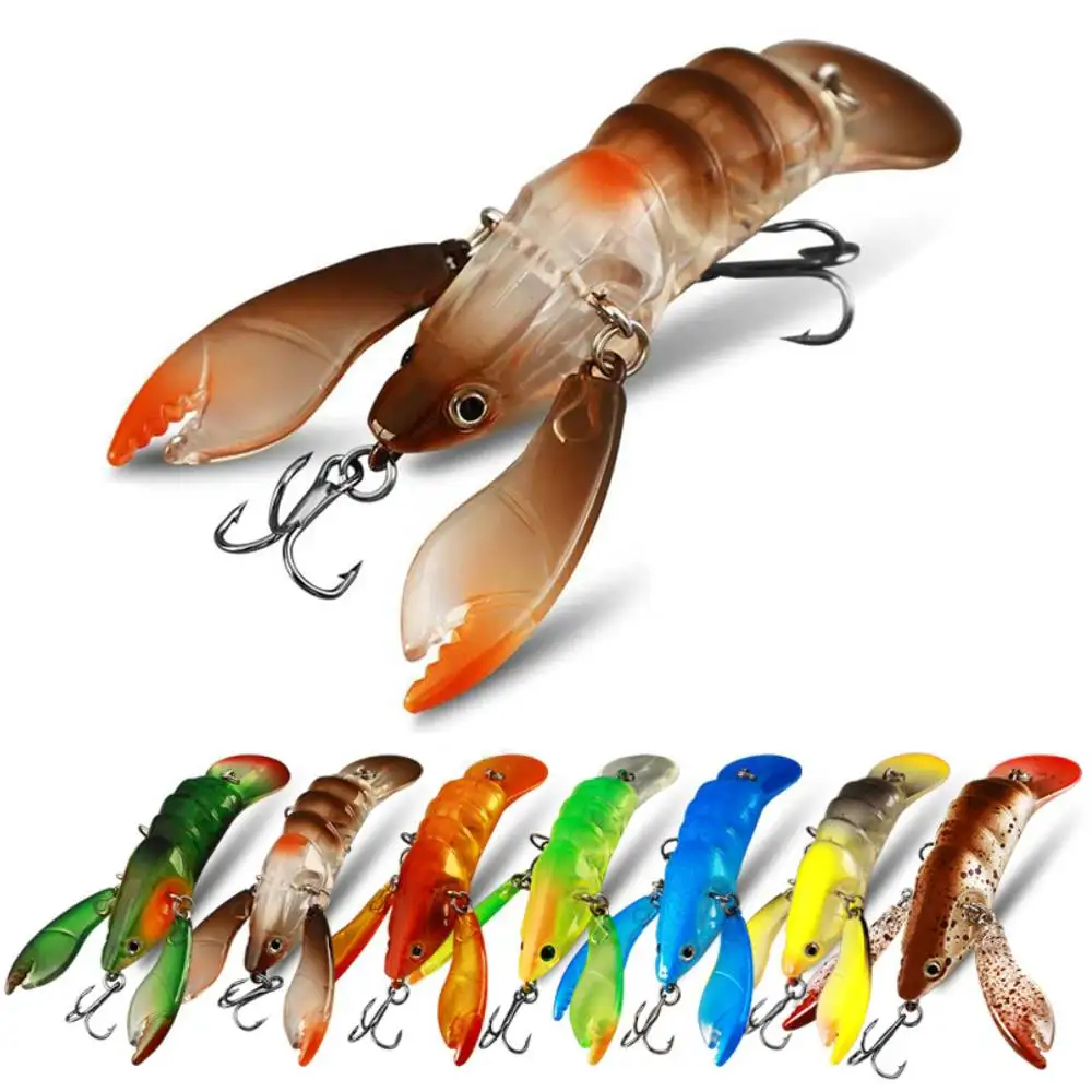 

Hard Bait Crayfish ABS Swimbait 80mm 9g Shrimp Hard Lure With 8# Treble Hook Wobbers for Snakehead Bass Fishing Lures Supplies