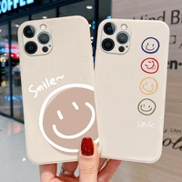 cute cartoon smile face phone case for iphone 13 12 11 x xr xs max soft cover shockproof fashion cover for iphone 7 8 6s plus se