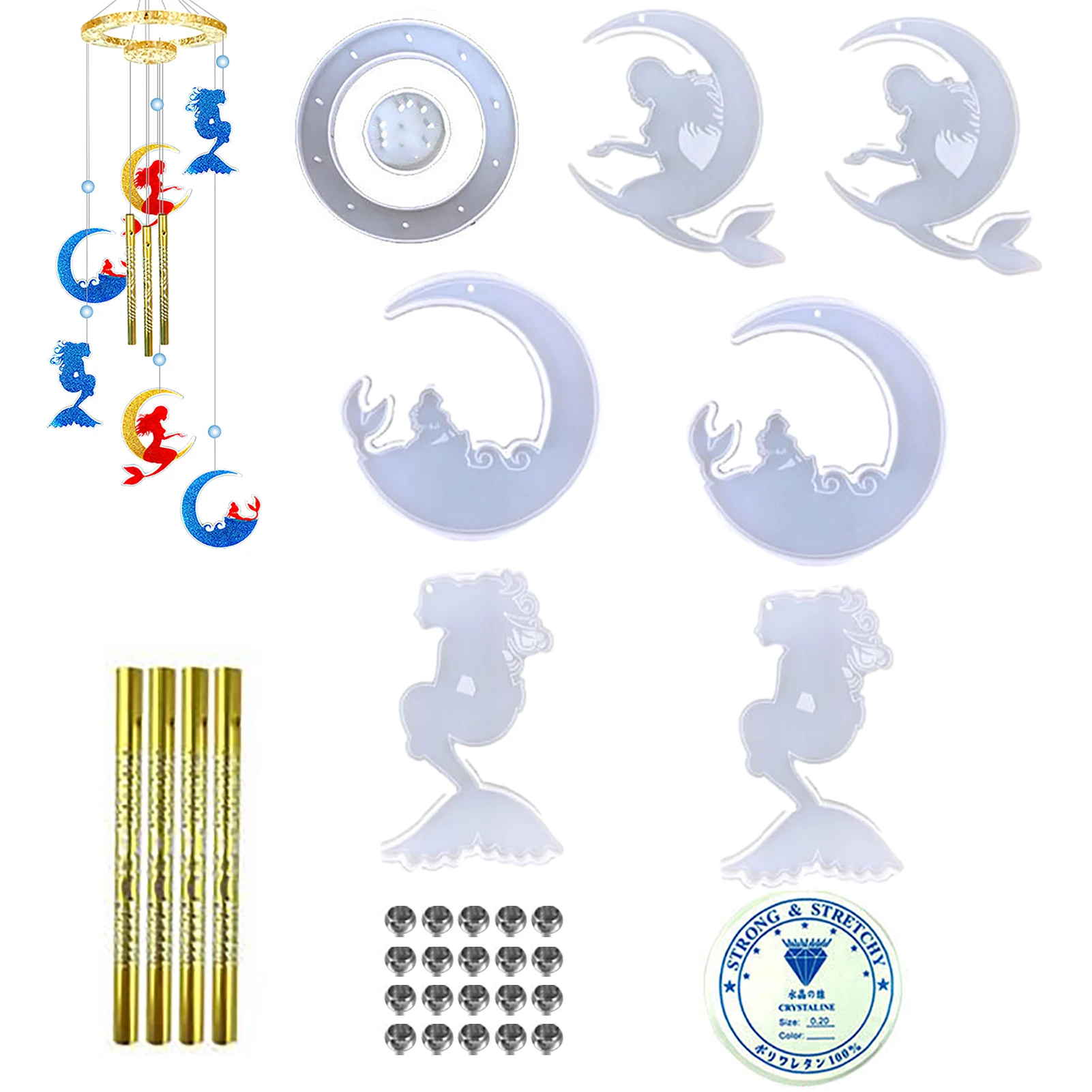 

Формы для смолы «русалка», «колокольчики ветра»