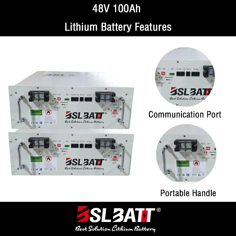 Литий-ионный аккумулятор BSLBATT 48 В 100 Ач