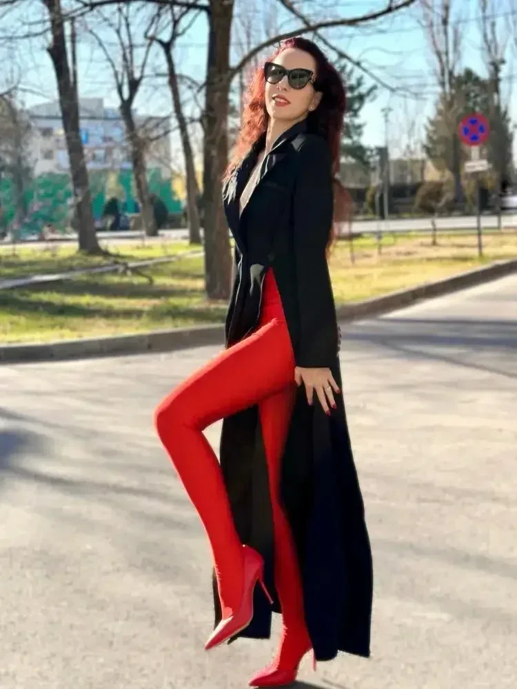 Gymdolphin женский длинный пиджак пальто однотонный черный зубчатый воротник с