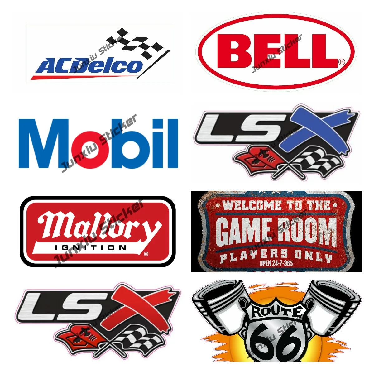 LSX с клетчатым оформлением, наклейка с рисунком в виде сердца хоттера, аниме автомобильные аксессуары, креативная наклейка, наклейка с логотипом автомобиля