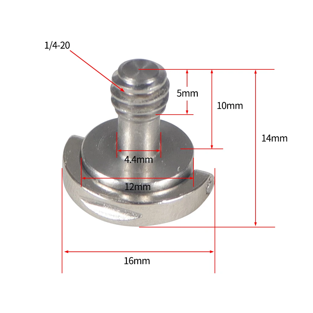 1/4 3/8 Винт для камеры из нержавеющей стали быстросъемной пластины складной