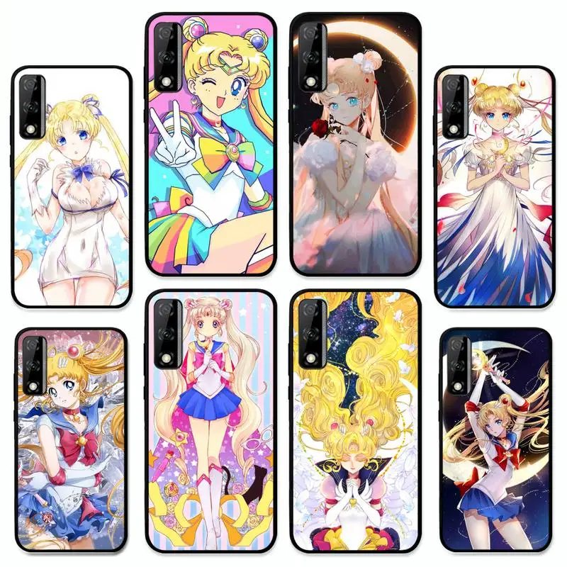 

BANDAI Sailor Moon Phone Case For Huawei Y9 Y8 Y6 Prime Y7 Pro Y8s Y5 Mate 20 Pro 10 lite Cover