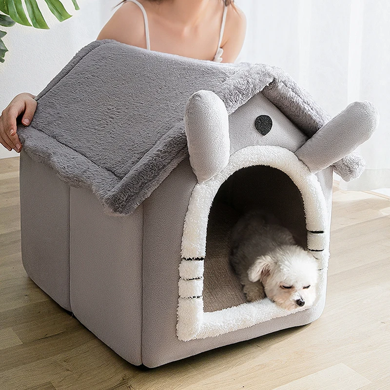 

Dog Kennel Four Seasons Small Dog Winter Warm Cat Nest Dog House Dog Plush Bed Pet Supplies Dog Tent Dog House Pet Cushion