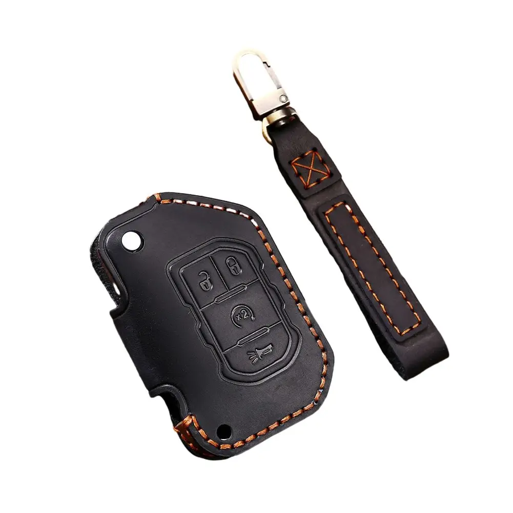 

Parts & Accessories Car Key Cover 1PCS/1PACK 2018/2019/2020 4 Buttons Brown Leather Brand New For Jeep Wrangler JL