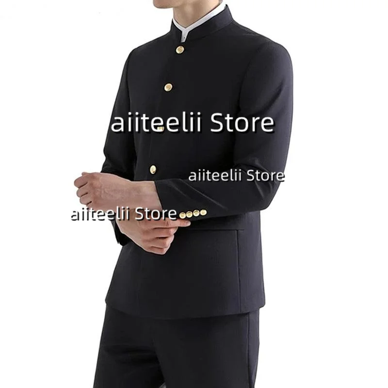2022 Slim Fit Men Suits  For Wedding Stand Collar Single Breasted Blazer Set Gentleman 2 Pieces (Jacket + Pants) Tuxedo