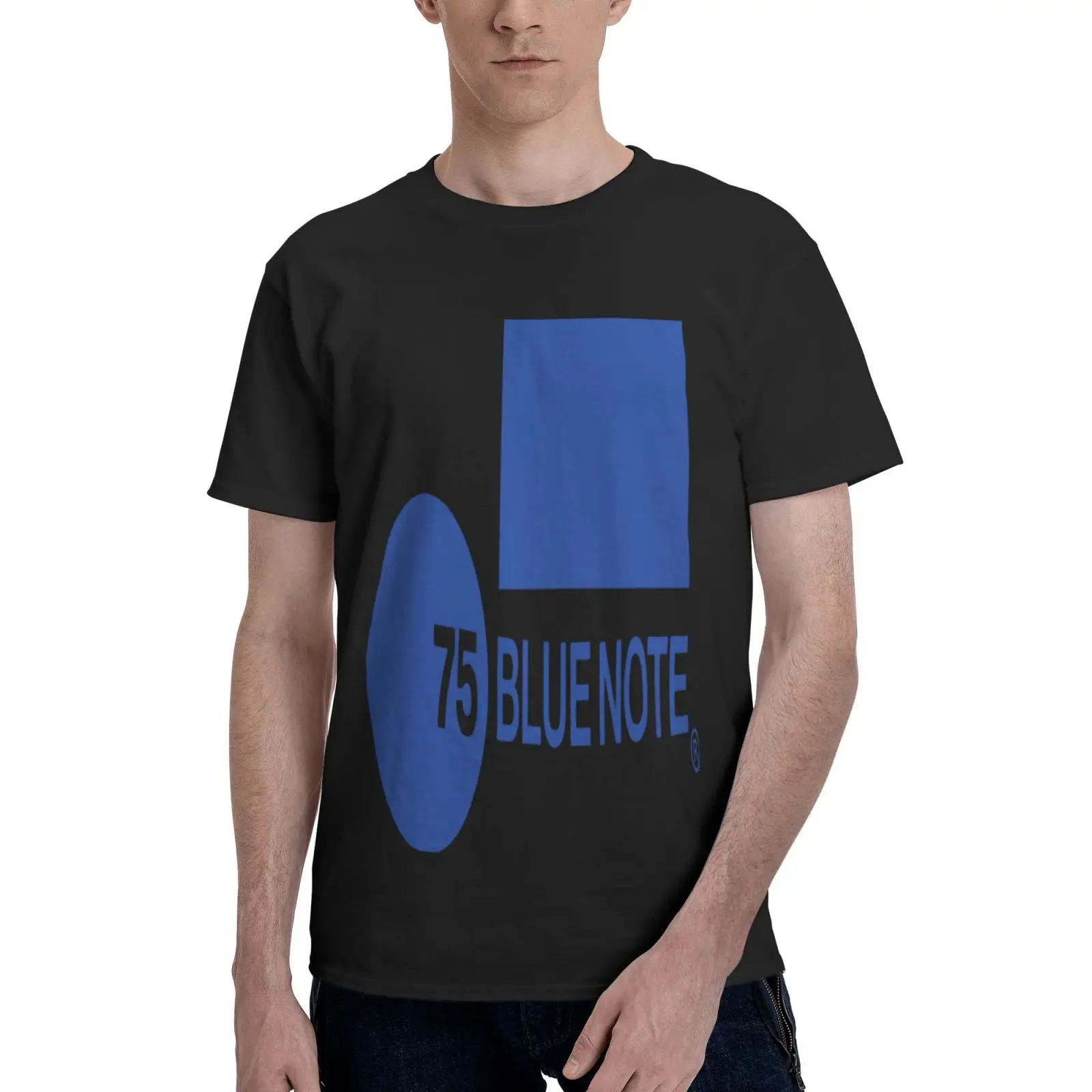 

Blue Note Records 75 Years Official Men T-Shirt Men's Cotton T-Shirt Blouse T-Shirt Vintage Anime Clothes Men's Cotton T-Shirt