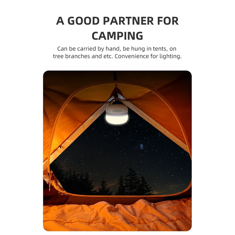 

Outdoor LED Camping Lamp 230 Hours Rechargeable Camping Lantern With Magnet Light Fixture Portable Emergency Light