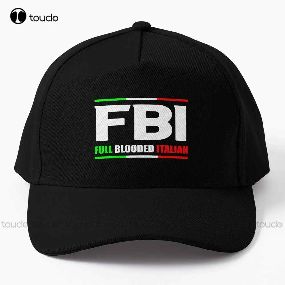 Fbi Full Blooded Italian Italy Heritage Pride America Blood In Blood Out Baseball Cap Cap For Men Outdoor Cotton Cap Sun Hats