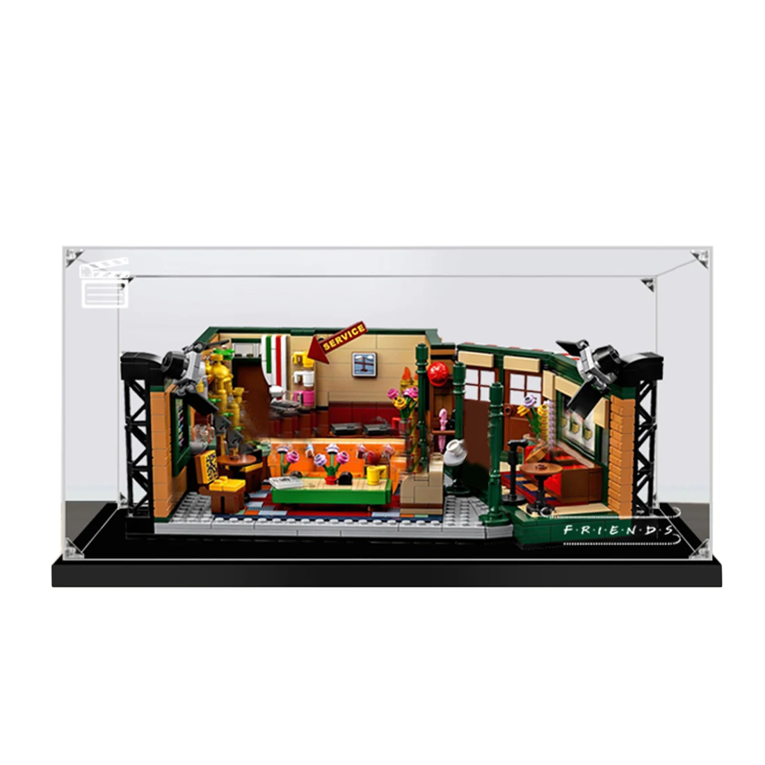 

35 x 25 x 15cm 2mm Assembly Acrylic Display Box for 21319 Central Perk Showcase Friends Cafe Blocks Accessories S-grade No Glue