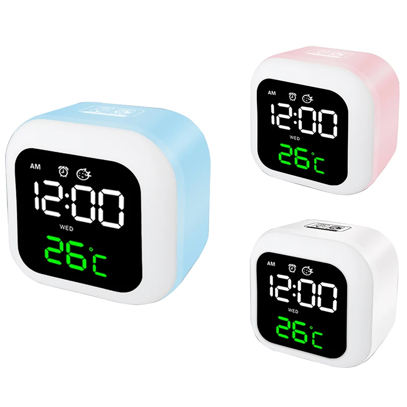 

Alarm Clock, Digital Alarm Clock Bedroom,Cute Bedside Clock Children's Sleep Trainer, Wake Up Light & Night Light