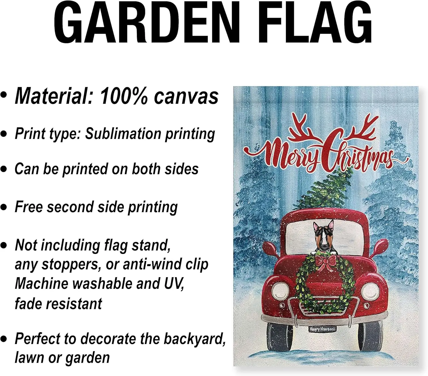 Забавный бультерьер с двусторонним принтом из мешковины дом двор лужайка