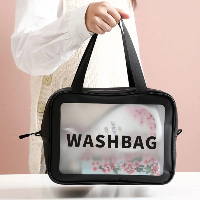 

Makeup Bag Organizer Cosmetic Bag Large Capacity Wash Gargle Waterproof Bath Translucent Frosted Receive Package Customization