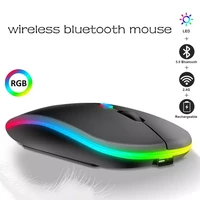 bluetooth wireless gaming mouse 2 4ghz 1600dpi mouse with usb rechargeable rgb gamer mouse for computer laptop pc macbook