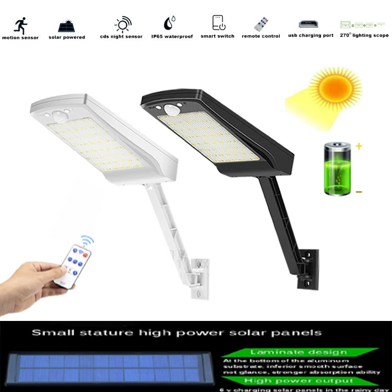 

Fence solar lights outdoor waterproofYard Garden Street Solar Lamp focos solares para patio Motion Sensor Security Lighting
