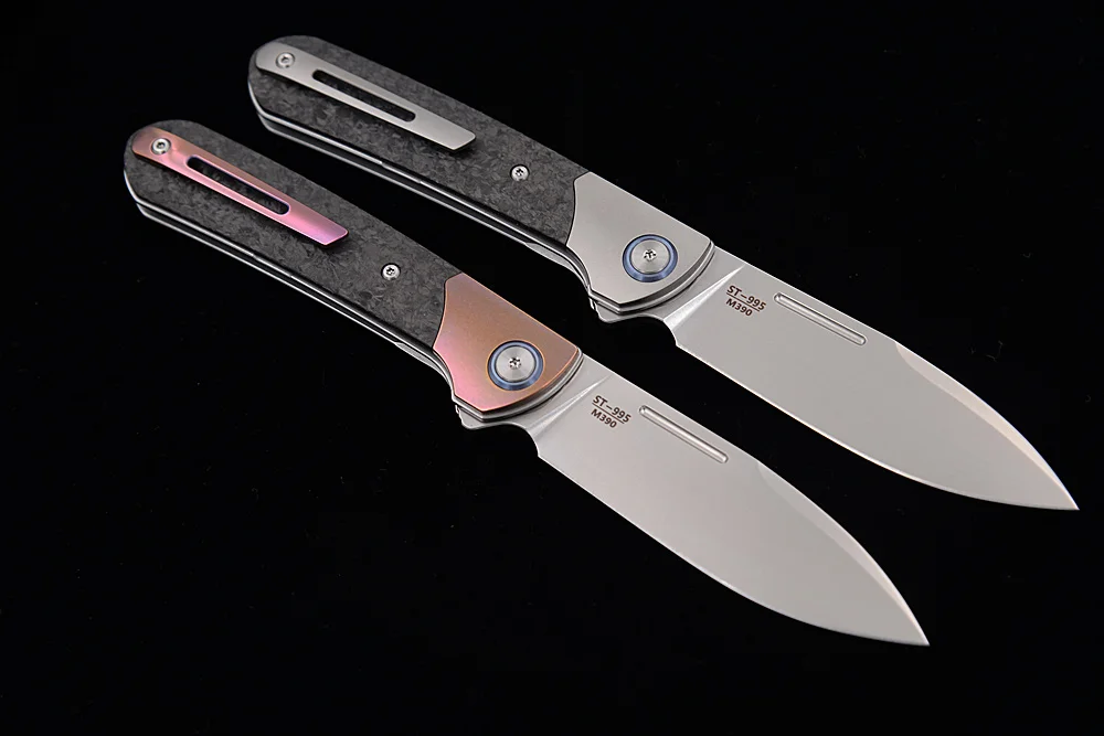 Складной нож с керамическим шарикоподшипником титановым Карбоновым волокном ST995