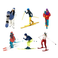 resin 187 skiing figures scenery figure scenes accessories
