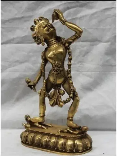 Тибетский буддийский фане латунь медь Ваджрейгони Ваджрейберрихи статуя Будды