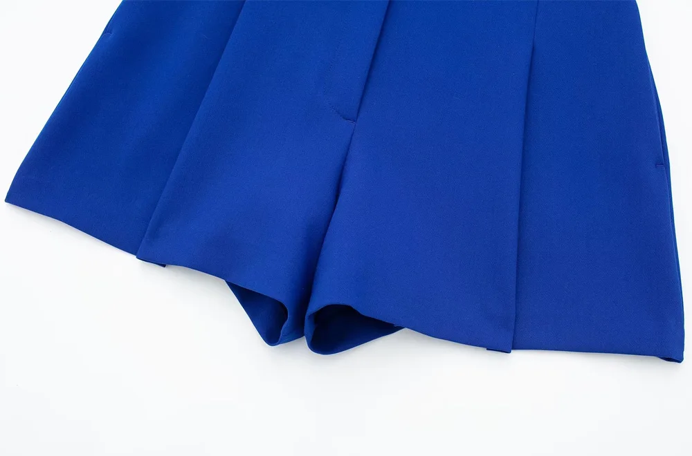 TRAF Women Shorts Summer Fashion Front Pleats Vintage High Waist Zipper Fly Female Casual Harajuku Short Pants Mujer