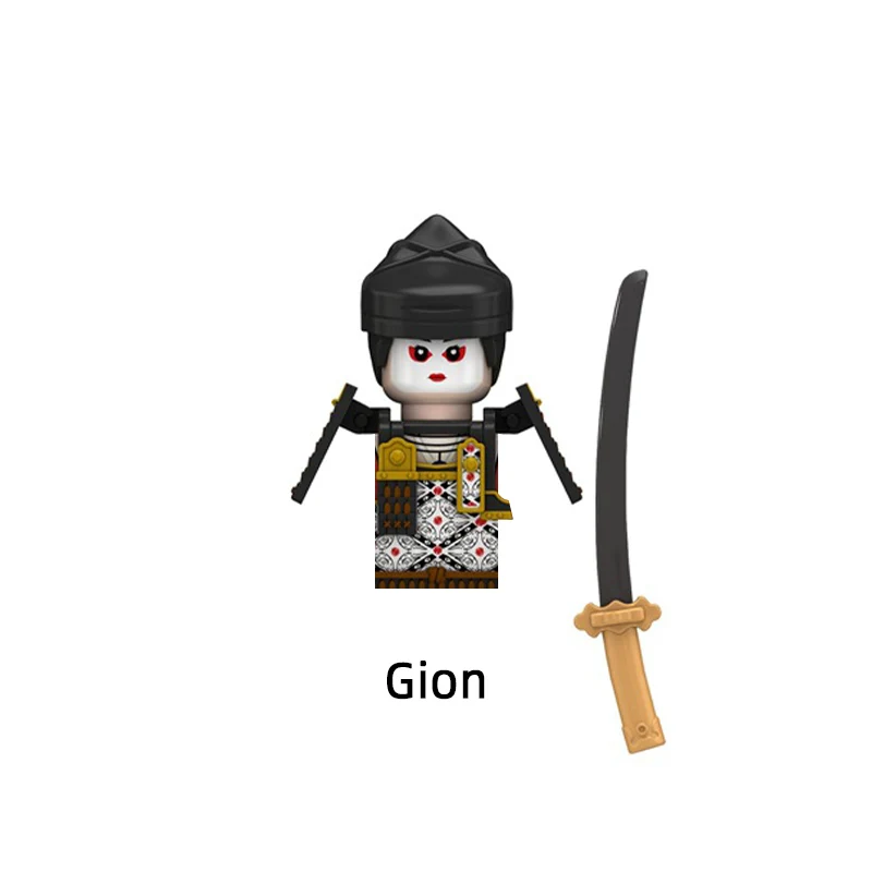 Средневековый японский самурай Kyuzo Gion Heiwachi Satsuki Masashige Apenanka Shimizu Aoi Model Blocks MOC Bricks Set