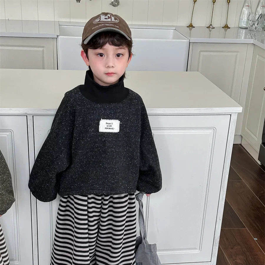 Детские рубашки Nwe осенние корейские повседневные простые крутые мешковатые для