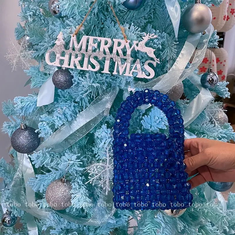 Сумка через плечо с зелеными бусинами ручной работы Женская сумочка модная сумка