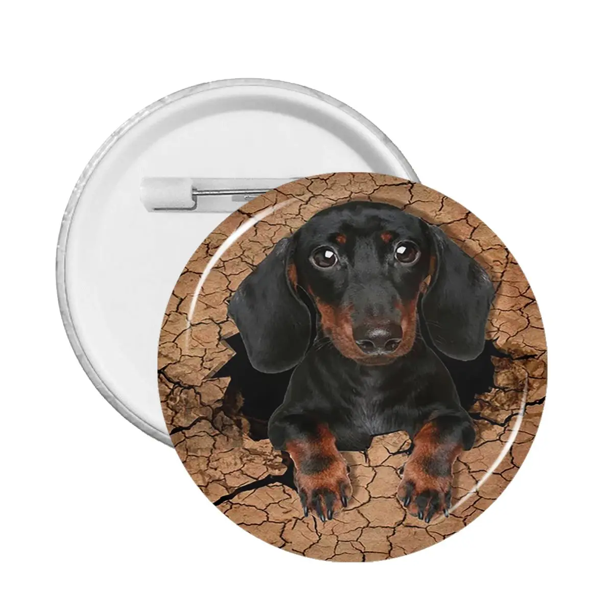 Cute Dog Black Dachshund Soft Button Pin Clothes Badge Animal Jewelry Brooch Pins Decor Gift Badges |