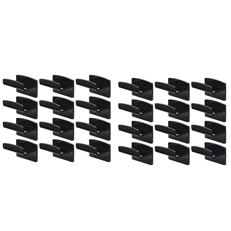 

Вешалка для шляп и головных уборов, настенный органайзер 24 шт., крючки на клейкой основе, вешалка для шляп, бейсболок, черный цвет