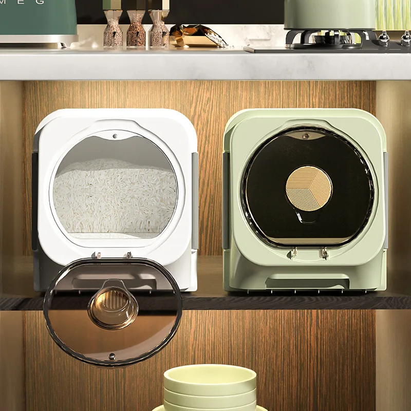 

Kitchen Insect and Moisture Proof Grain Storage Tank Double Layer Sealed Rice Bucket Household Luxury Collection Nano Bucket