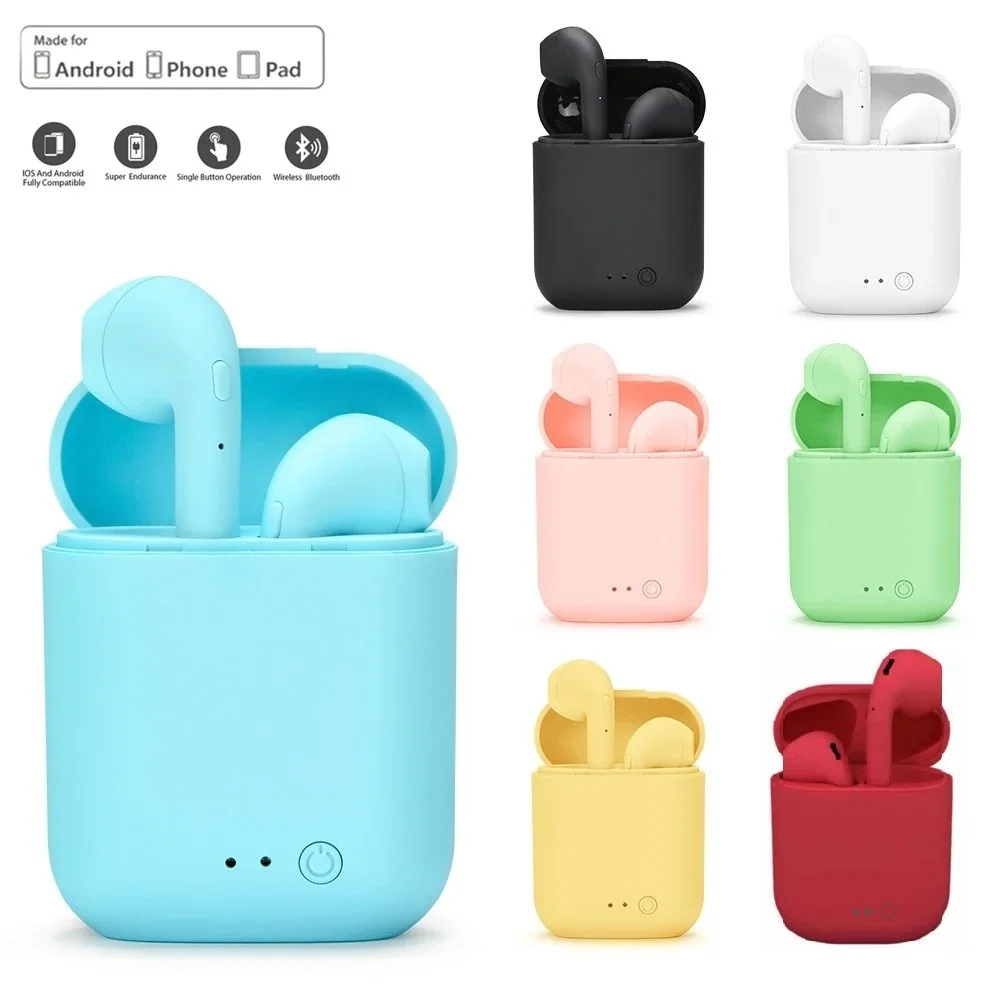 

Wireless Bluetooth Heaphones i12 TWS earbuds Stereo Noise Cancelling Bluetooth Headset Waterproof sports music headset