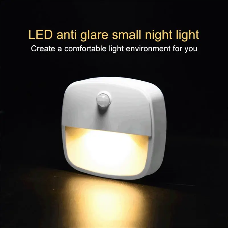 

Mini LED Motion Sensor Night Light Batteries Power Wireless Sensor Lights Energy Saving Room Cabinet Lamp Body Induction Lamps