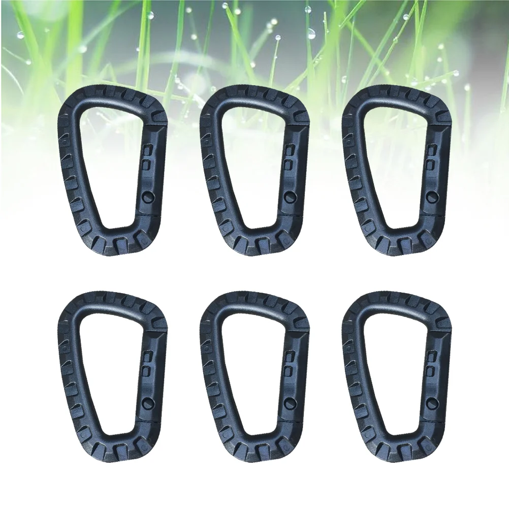 

6 Pcs Climbing D Rings Keychain Hook Hanging Buckle D Shape Mountaineering Buckle D Shape Buckle