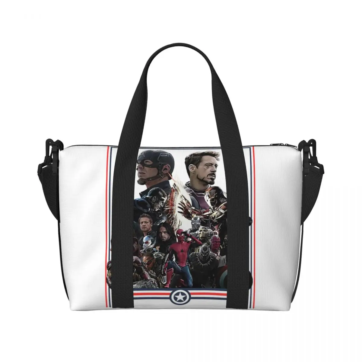 Большая женская сумка-тоут Халк Капитан Америка супергерой на заказ сумка для