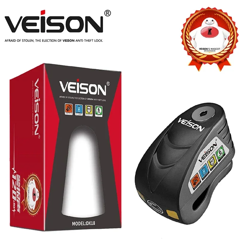 VEISON 120dB мотоциклетная противоугонная сигнализация замок тормозного диска для