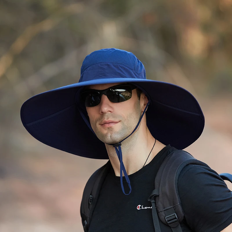 Men Wide Large Brim Sun Hat Visor 