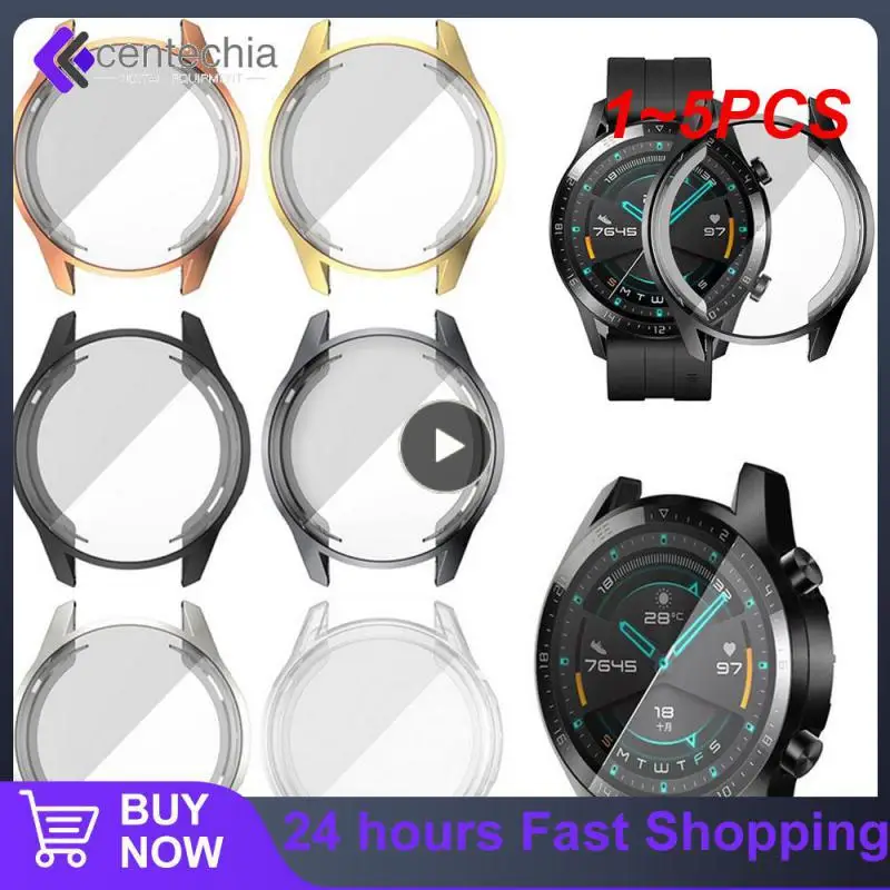 

1~5PCS Case for watch GT 2e GT 2 46mm band Watch GT 3 mm/GT2e/GT2 /GT3 All-Around Screen Protector cover bumper