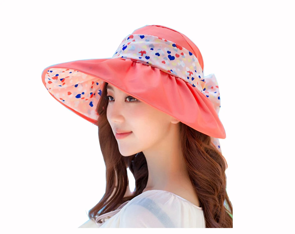

Women Outdoor Summer Beach Hiking Sunbonnet Face Protection Wide Brim Foldable Hat Cap