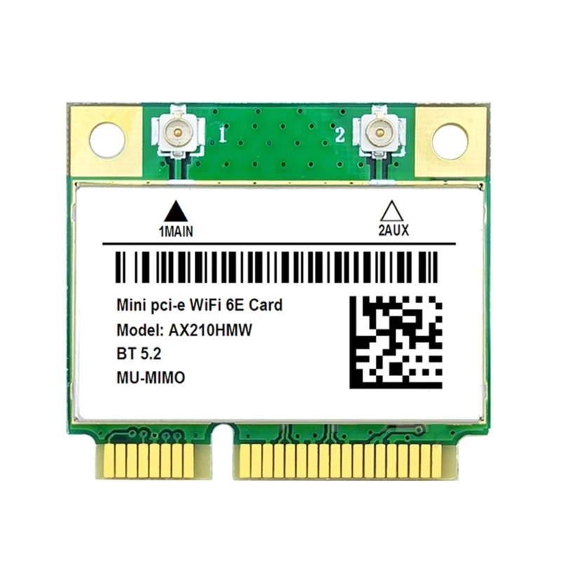 

5374M WiFi 6E Adapter mini PCI-E BT5.2 Tri-Band AX210HMW Wireless Card
