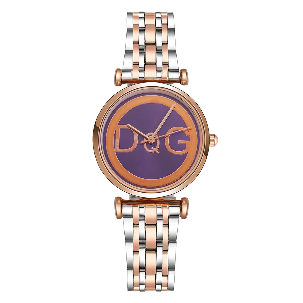 Relogio Fashion Luxury Brand DQG Women Watches Rhinestone Watch Casual Stainless steel gold band quartz Wristwatches Reloj Mujer