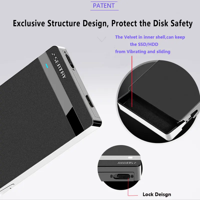 Корпус для внешнего жесткого диска 2 5 дюйма с USB на SATA III 6 Гбит/с |