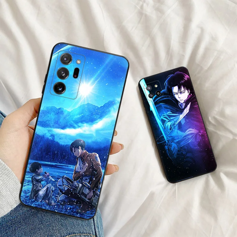 Phone Case for Samsung A35 5G A55 A02 A03 A04 A05 S8 S9 Note10 Plus 9 8 a05s a04e Attack on Titan Eren Soft Black Silicone Cover