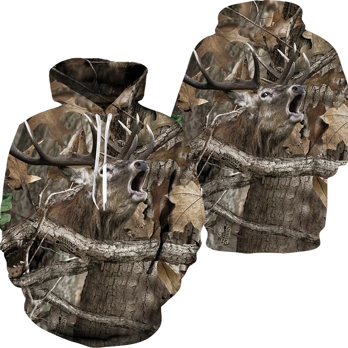 

Forest Camouflage Print Men's Hoodies Outdoor Fishing Camping Hunting Essentials Pullover Fashion 3D Animal Pattern Jackets Coat